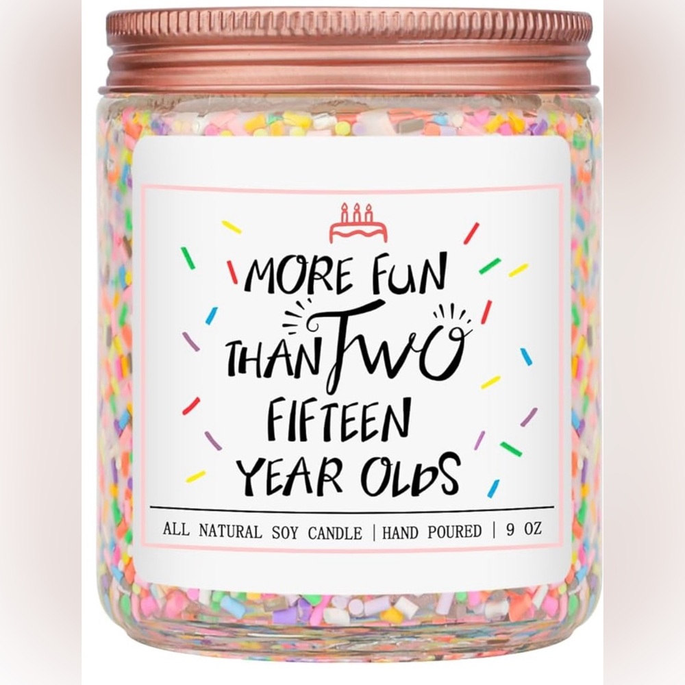 30th Birthday Colorful Soy Candle